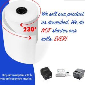3 1/8” X 230’ Thermal Paper Register Rolls